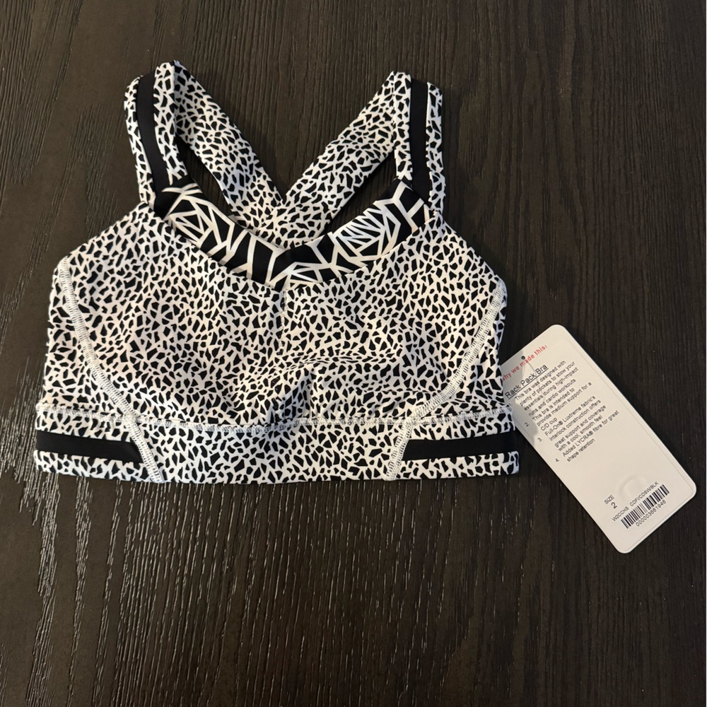 lululemon athletica Black and White Sports Bra